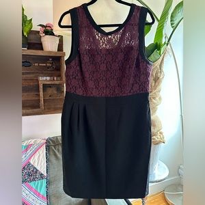 Silhouette Dress with Lace Detail